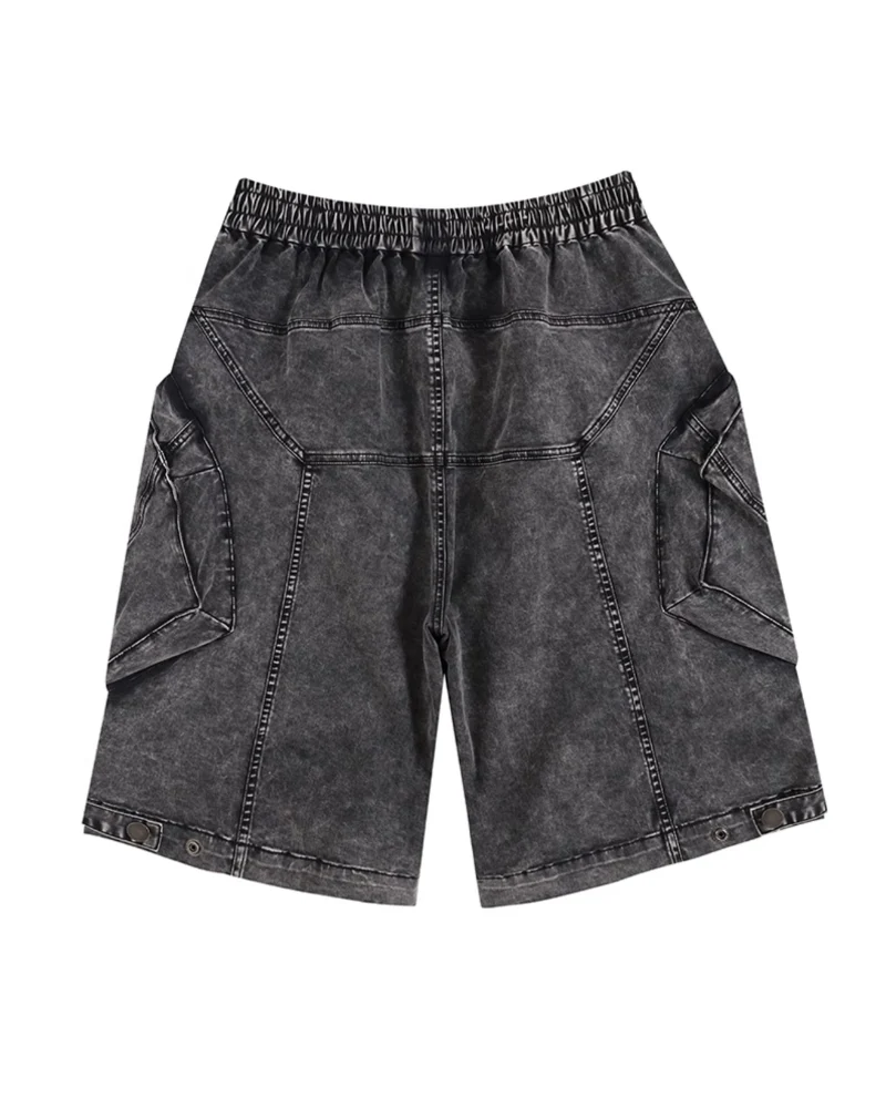 Apocalypse Washed Patchwork Tactical Cargo Shorts | Baggy Jorts - Image 11