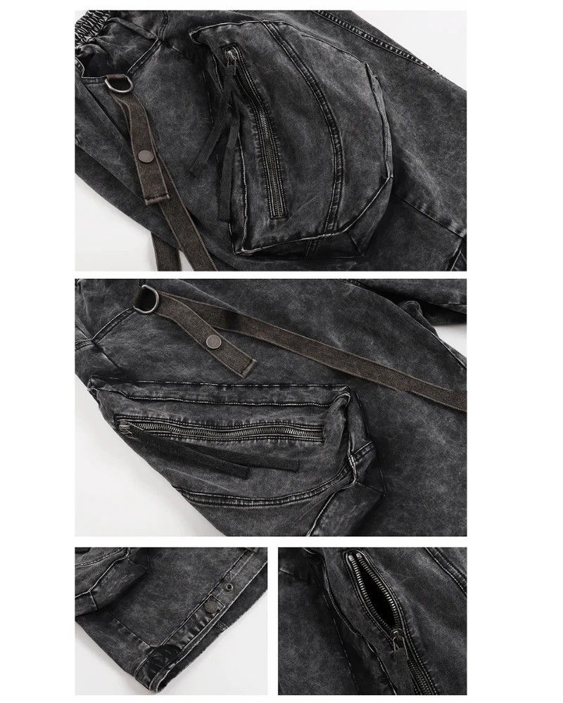 Apocalypse Washed Patchwork Tactical Cargo Shorts | Baggy Jorts - Image 12