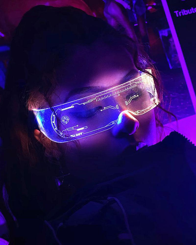 Cyberpunk 7 Colors Changing Flashing LED Glasses - Image 6