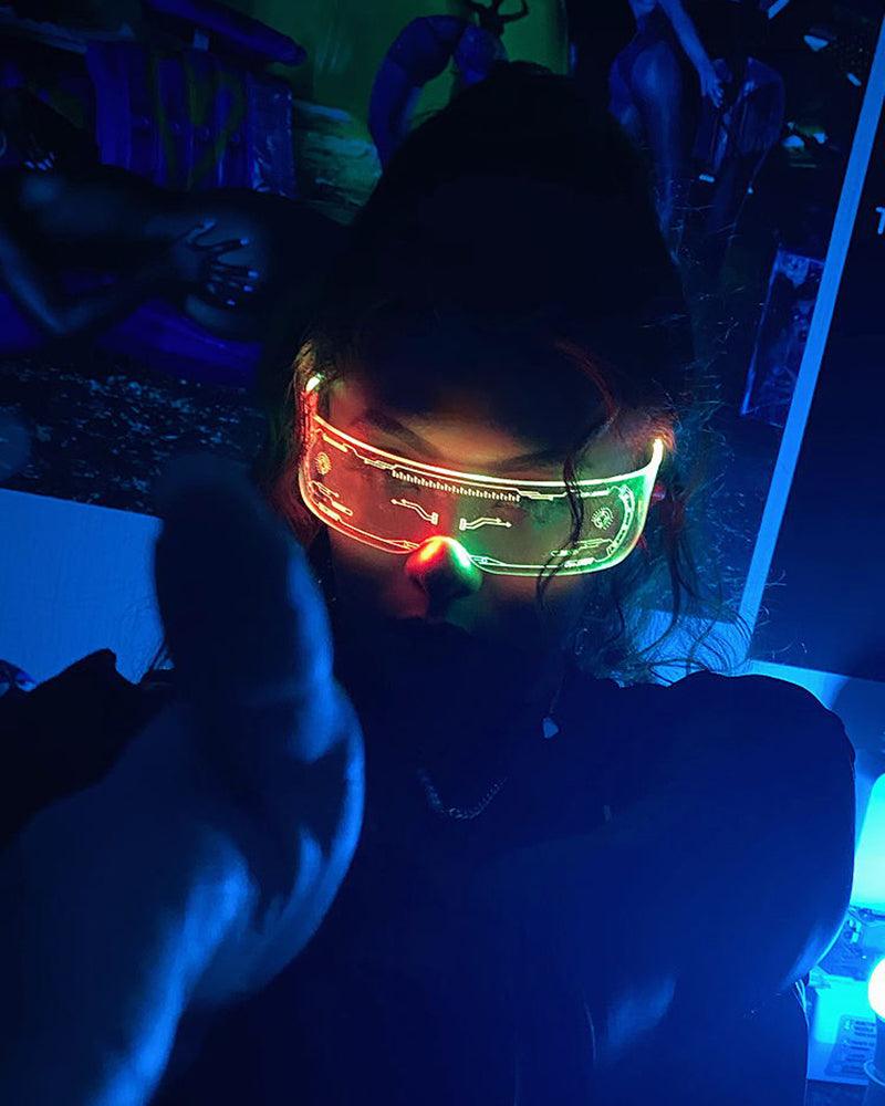 Cyberpunk 7 Colors Changing Flashing LED Glasses - Image 7