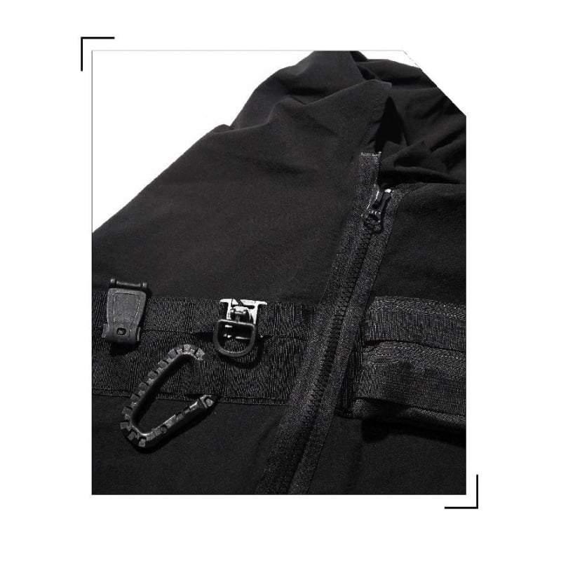 Cyberpunk Black Samurai Ninja Jacket Cloak - Image 11