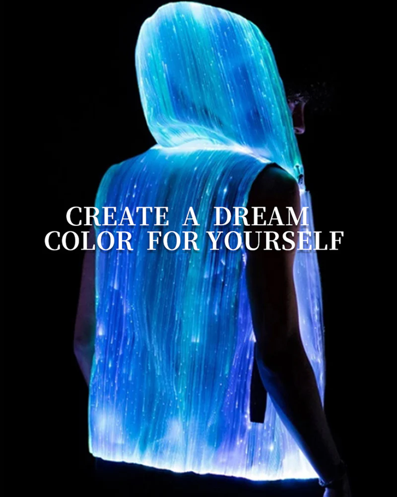 Cyberpunk Rave Clothing Luminous Hooded Vest - Image 5