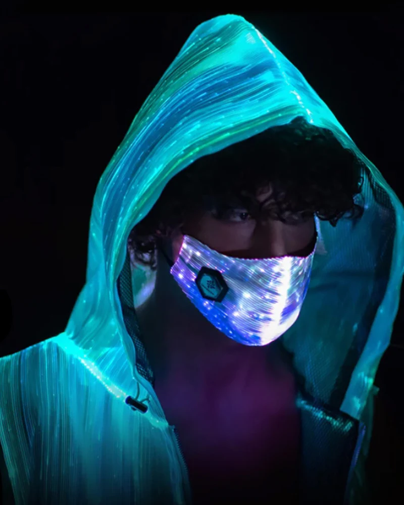 Cyberpunk Rave Clothing Luminous Hooded Vest - Image 6