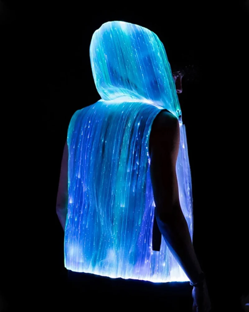 Cyberpunk Rave Clothing Luminous Hooded Vest - Image 8