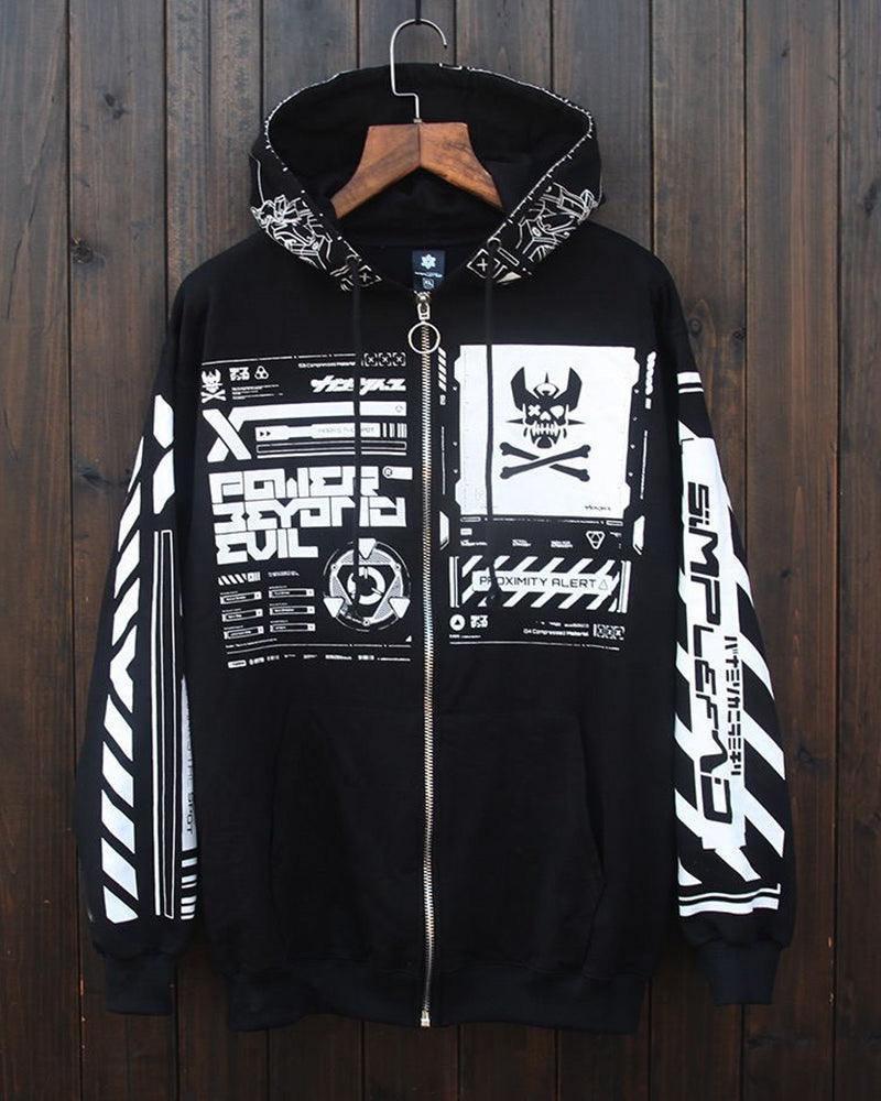 Darkness Cyber Zip Hooded Jacket - Image 12