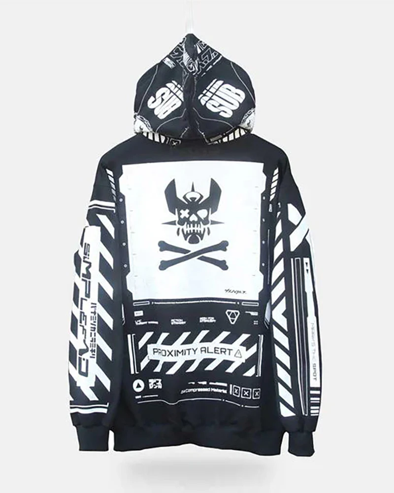 Darkness Cyber Zip Hooded Jacket - Image 3