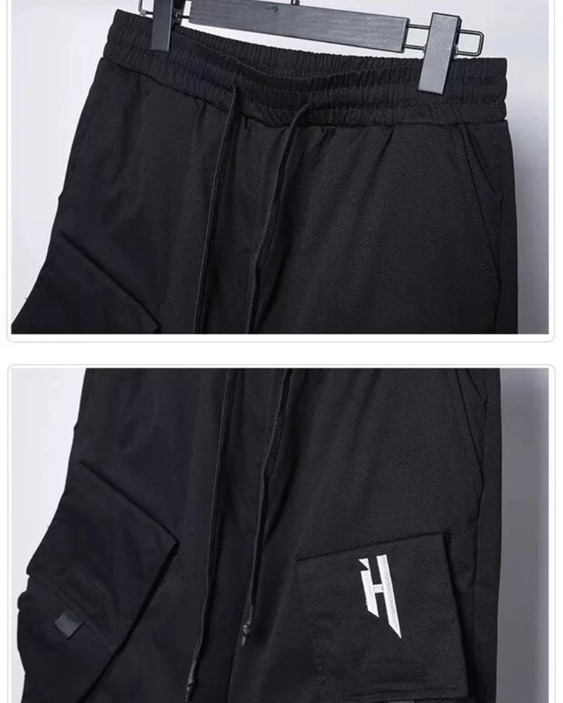 Fake Two Black Techwear Cargo Pants - Image 10