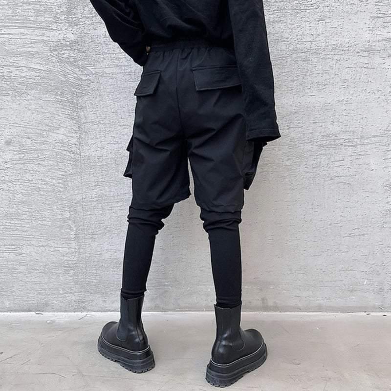 Fake Two Black Techwear Cargo Pants - Image 6