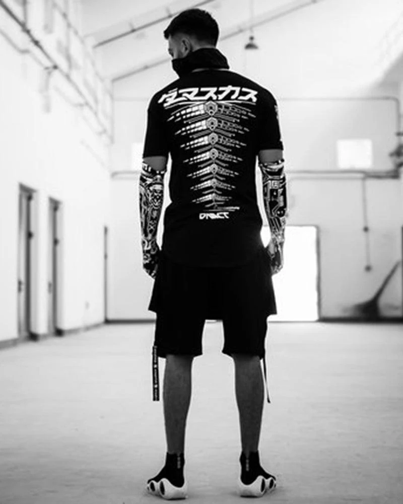 Futuristic Cyberpunk Techwear T-Shirt - Image 3