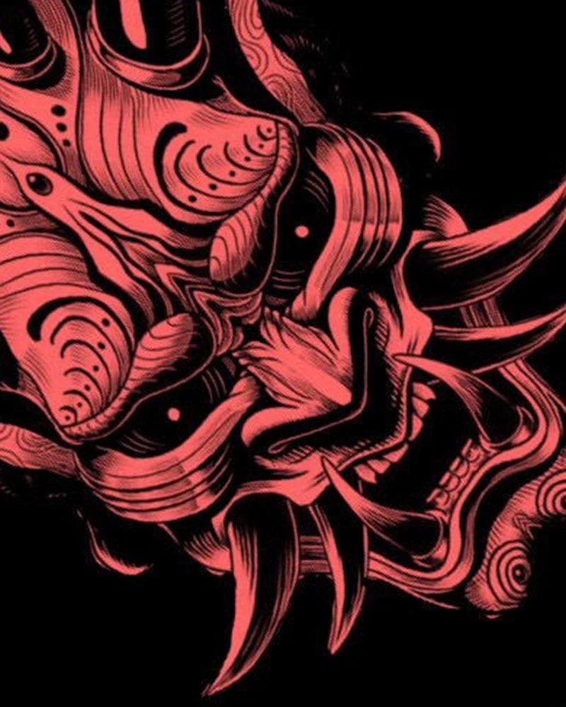 Streetwear Ninja Oni Graphic T-Shirt - Image 14