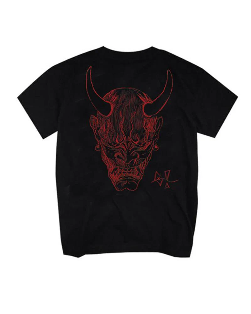 Streetwear Ninja Oni Graphic T-Shirt - Image 3
