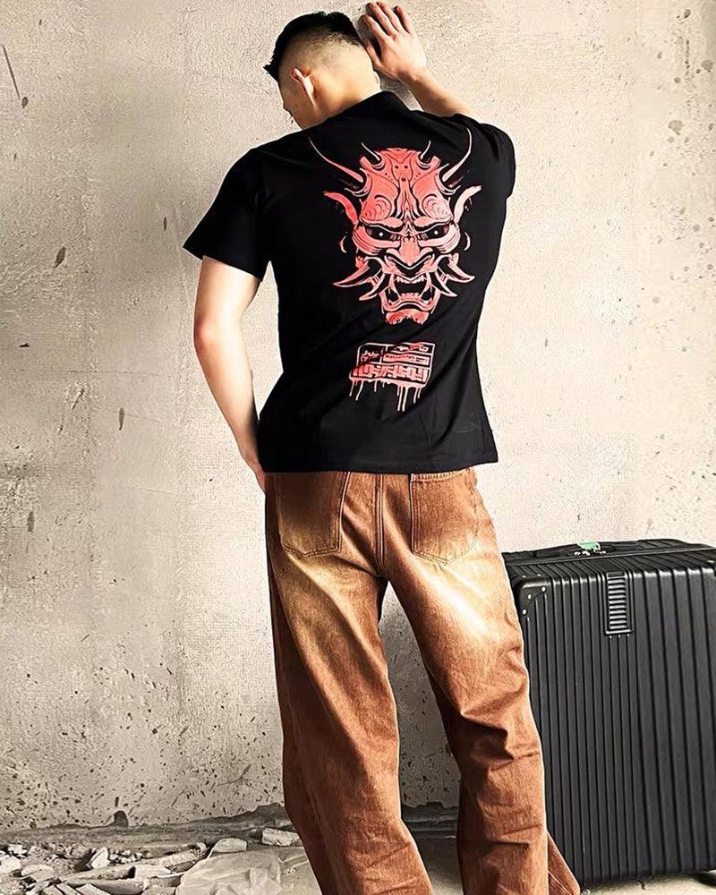 Streetwear Ninja Oni Graphic T-Shirt - Image 6