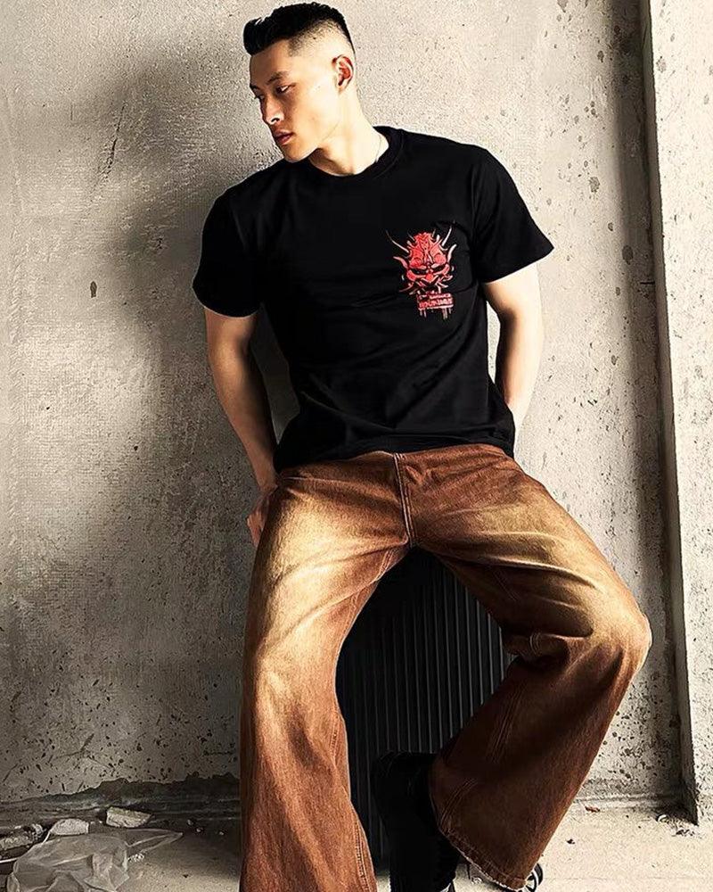 Streetwear Ninja Oni Graphic T-Shirt - Image 7