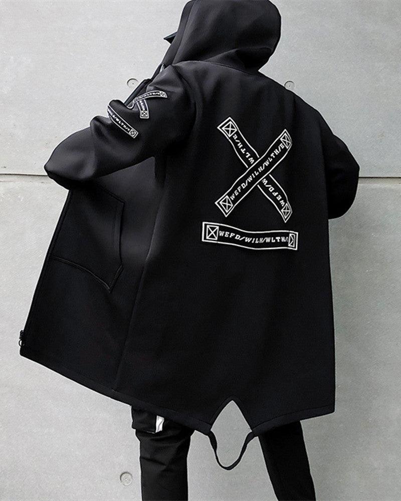 Japanese Streetwear Cyberpunk Long Jacket Coat - Image 3
