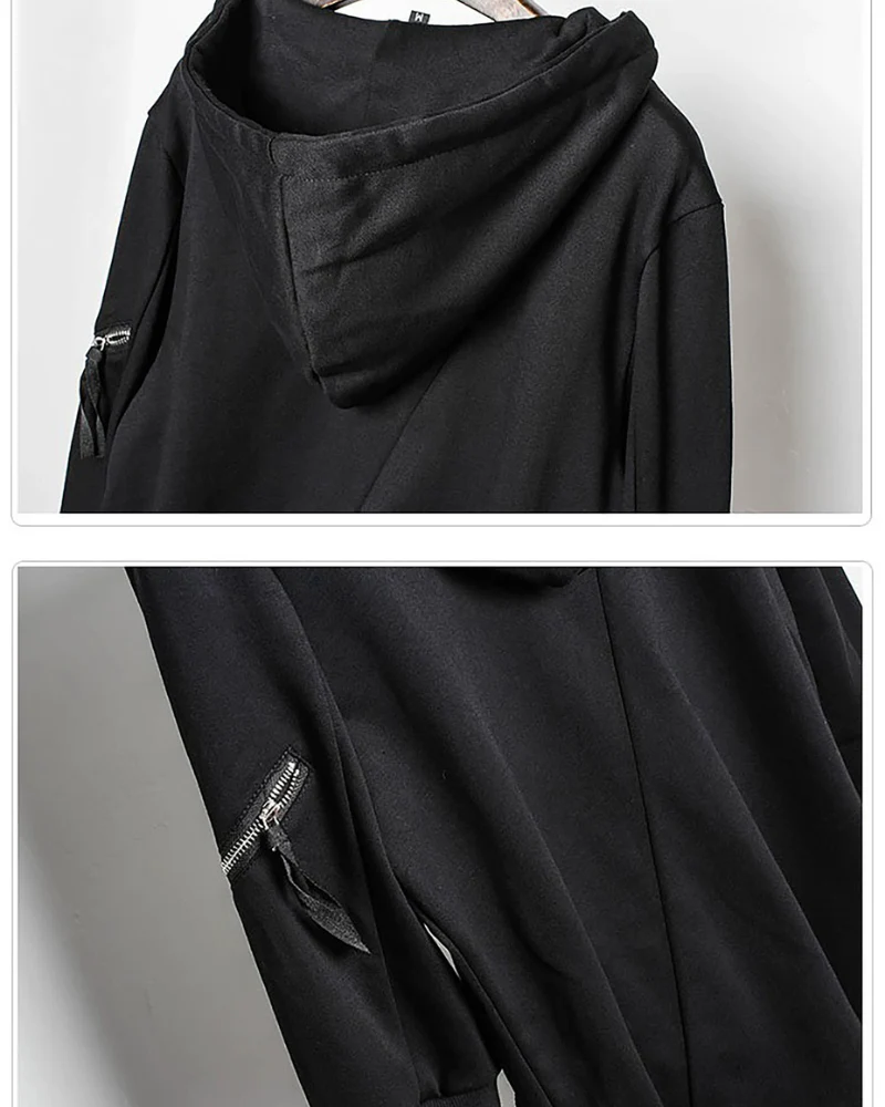 Japanese Techwear Zipper Hooded Jacket - Image 11