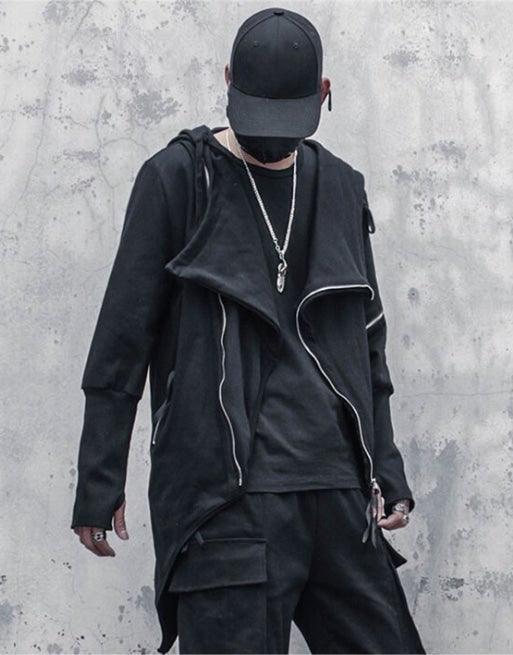 Japanese Techwear Zipper Hooded Jacket - Image 4