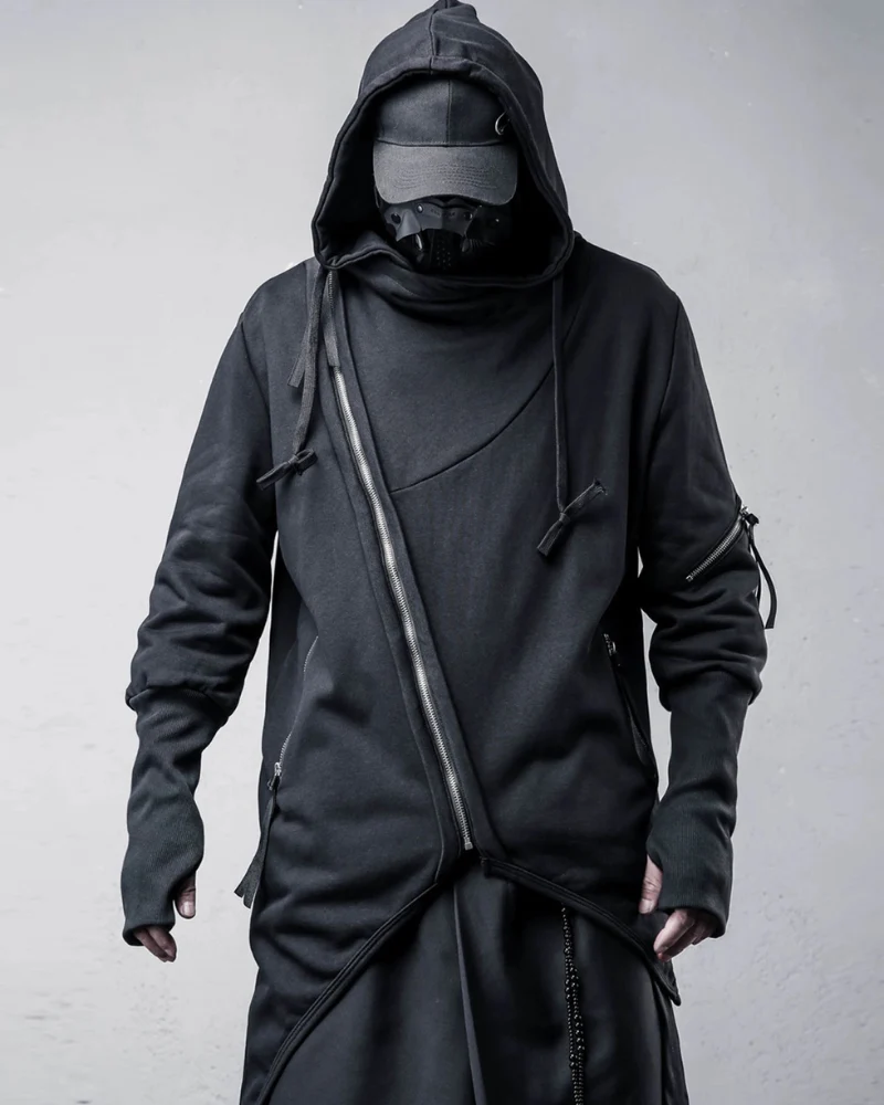 Japanese Techwear Zipper Hooded Jacket - Image 6