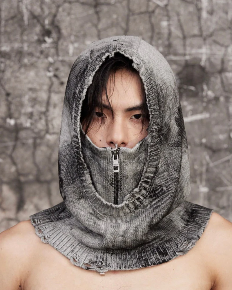 Knit Removable Face Mask Balaclava - Image 4