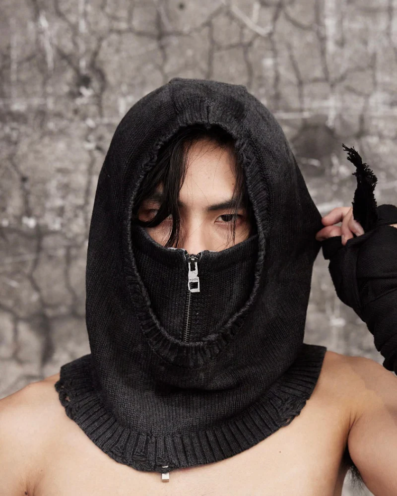 Knit Removable Face Mask Balaclava - Image 6