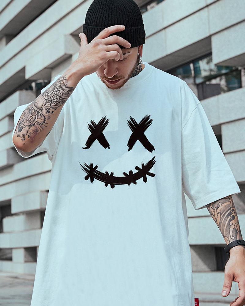Oversize Streetwear Smiley Graphic T-Shirt - Image 3