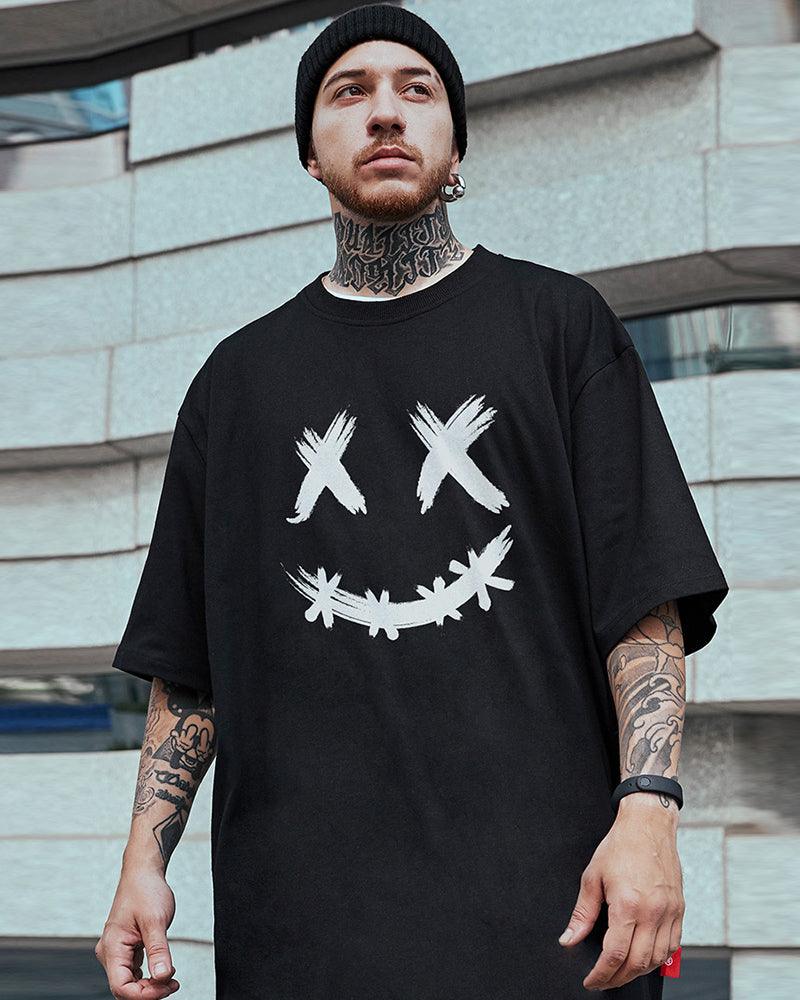 Oversize Streetwear Smiley Graphic T-Shirt - Image 5