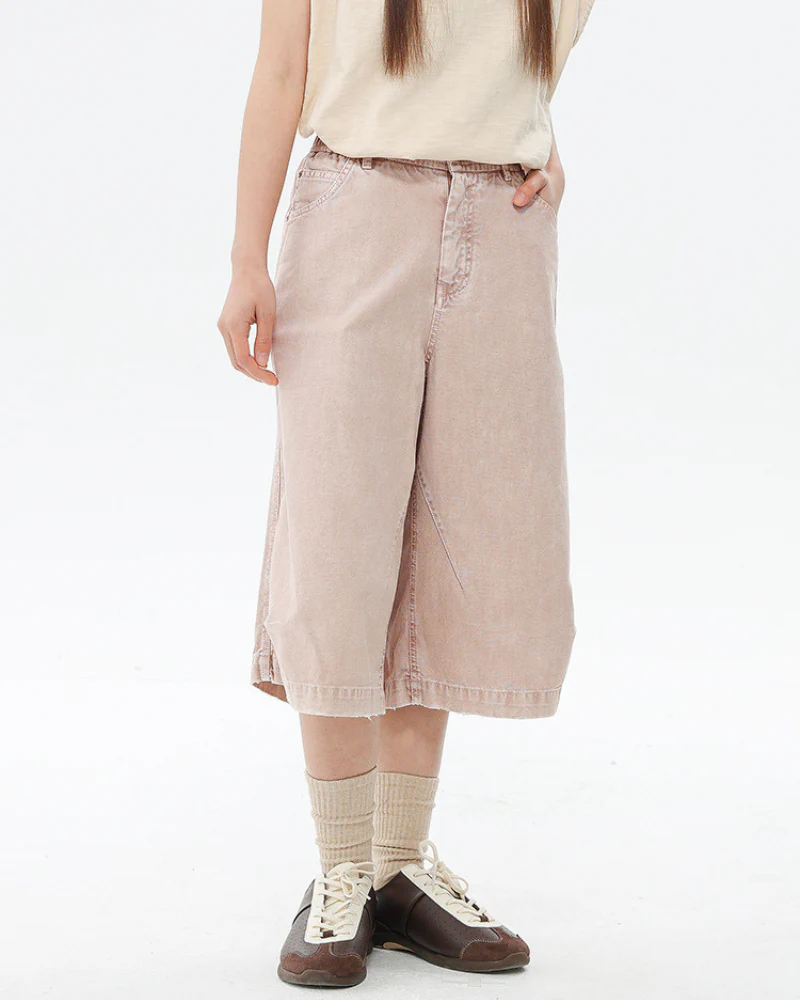 Street Unisex Denim-Look Shorts | Baggy Jorts - Image 10