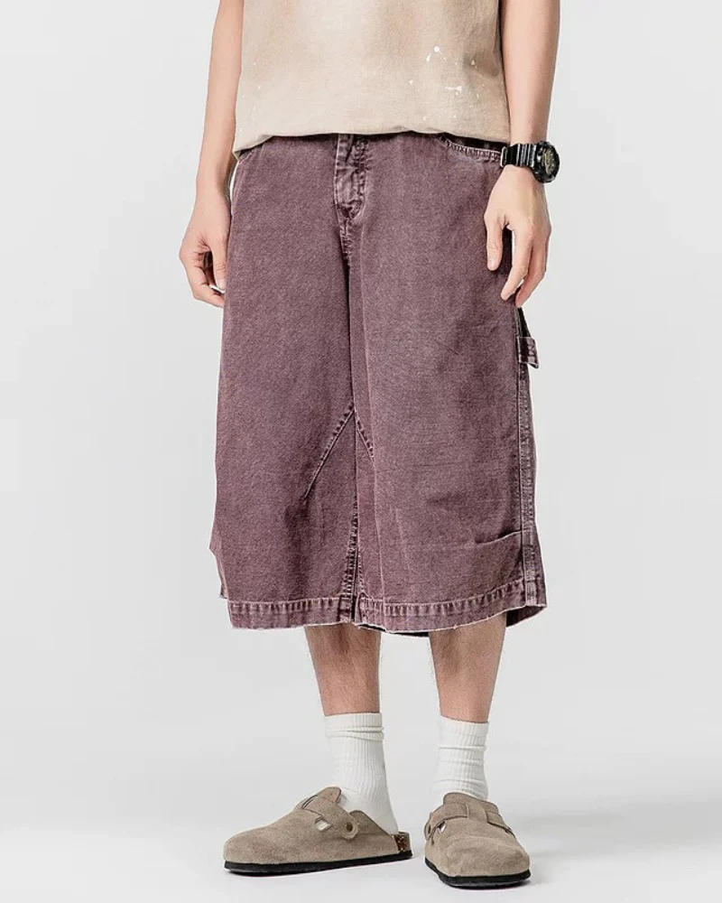 Street Unisex Denim-Look Shorts | Baggy Jorts - Image 13