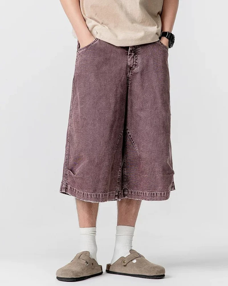 Street Unisex Denim-Look Shorts | Baggy Jorts - Image 14