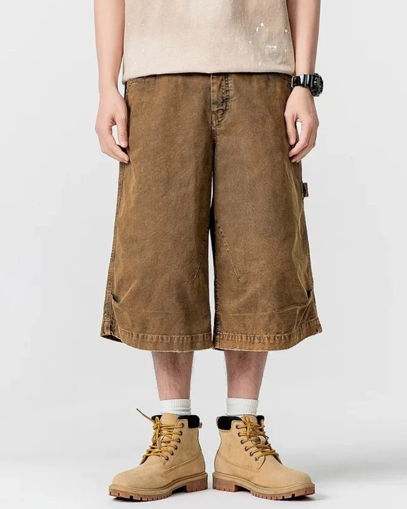 Street Unisex Denim-Look Shorts | Baggy Jorts - Image 16