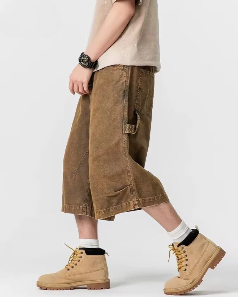 Street Unisex Denim-Look Shorts | Baggy Jorts - Image 17