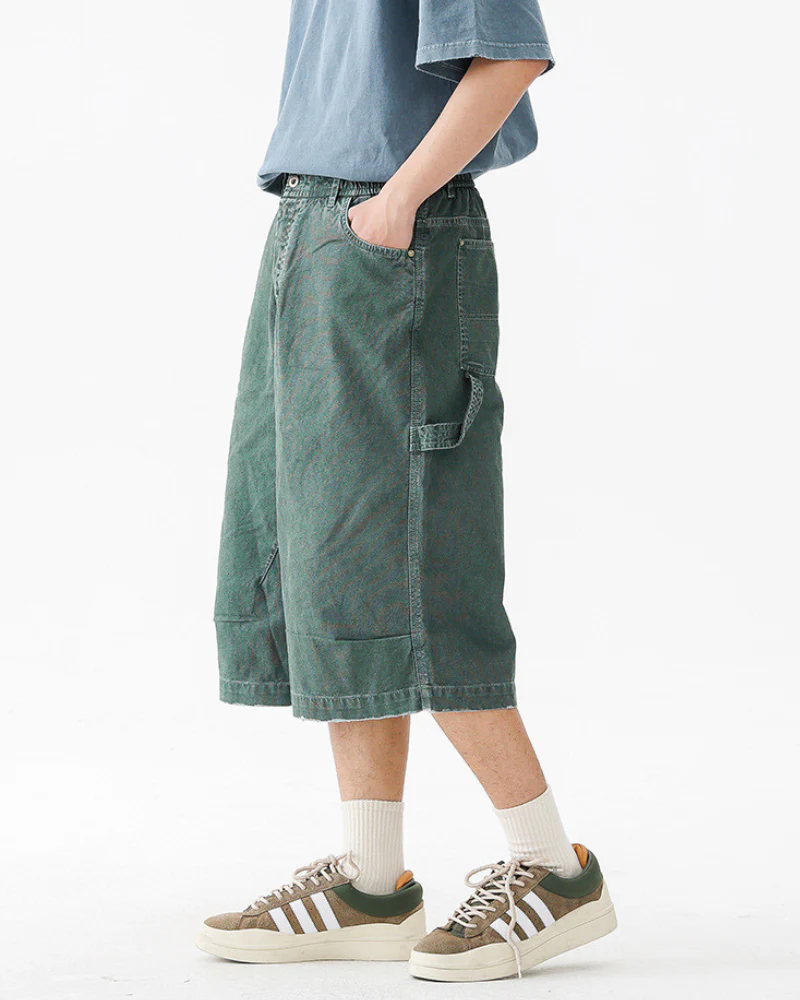 Street Unisex Denim-Look Shorts | Baggy Jorts - Image 19