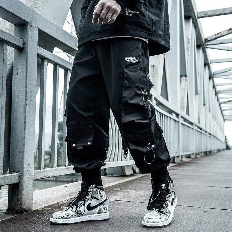 Streetwear Black Multi-Pocket Cargo Pants - Image 4