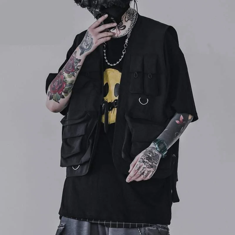 Streetwear Cargo Utility Vest - Image 3