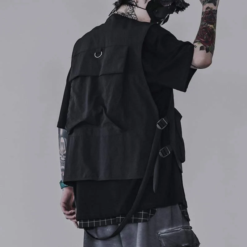 Streetwear Cargo Utility Vest - Image 4