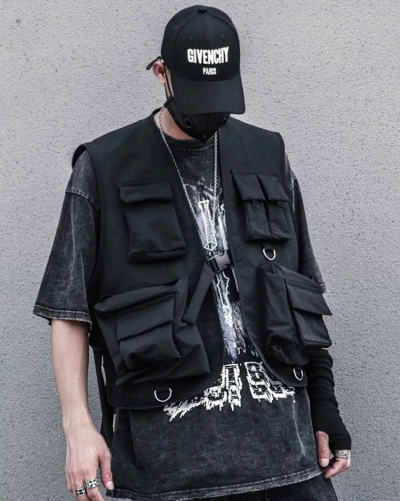 Streetwear Cargo Utility Vest - Image 5