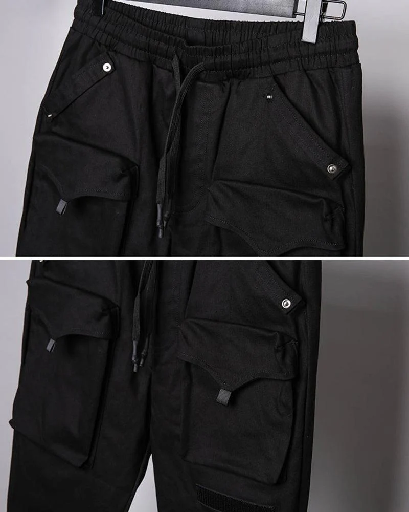 Streetwear Drawstring Slim Cargo Pants - Image 10