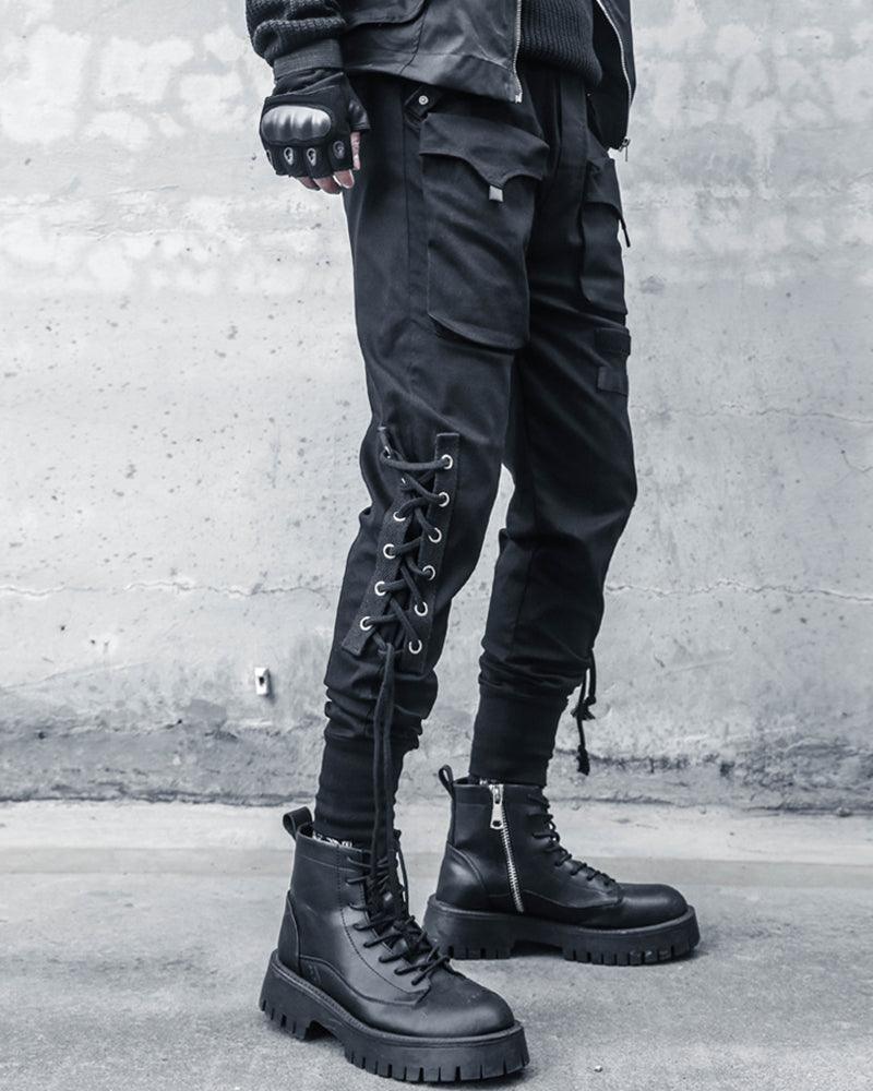 Streetwear Drawstring Slim Cargo Pants - Image 4