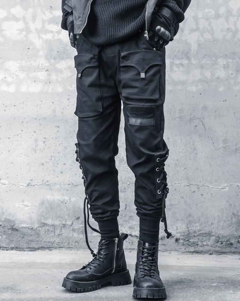 Streetwear Drawstring Slim Cargo Pants - Image 5