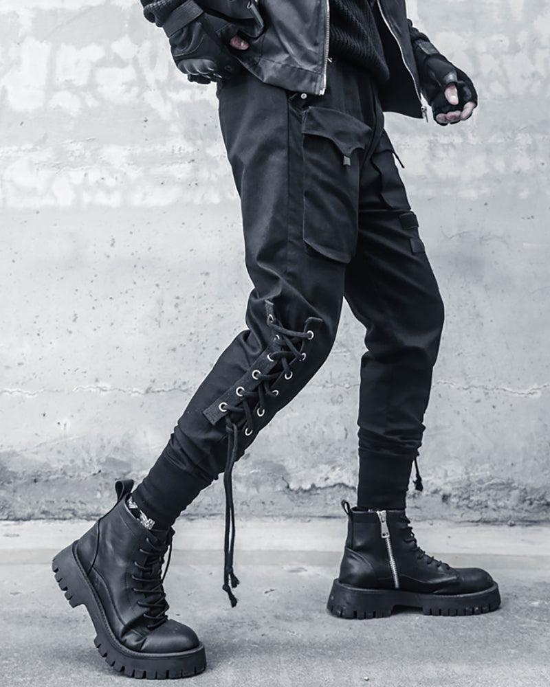 Streetwear Drawstring Slim Cargo Pants - Image 7