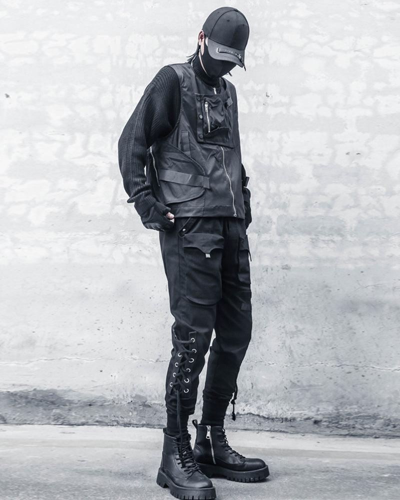 Streetwear Drawstring Slim Cargo Pants - Image 9