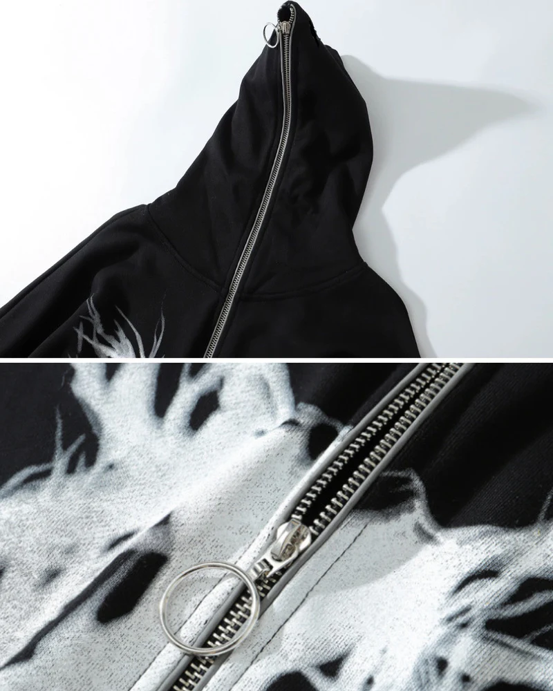 Streetwear Full Zip Thick Hoodie Jacket - Image 6