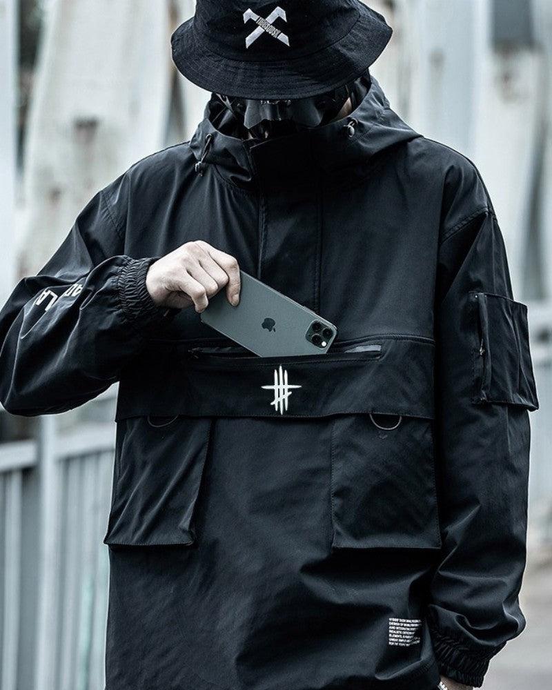 Streetwear Pocket Urban Hooded Jacket - Image 3