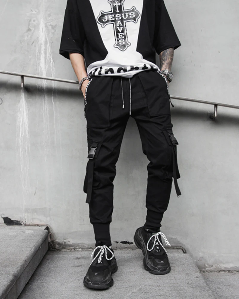 Streetwear Slim Fit Cargo Pants - Image 4