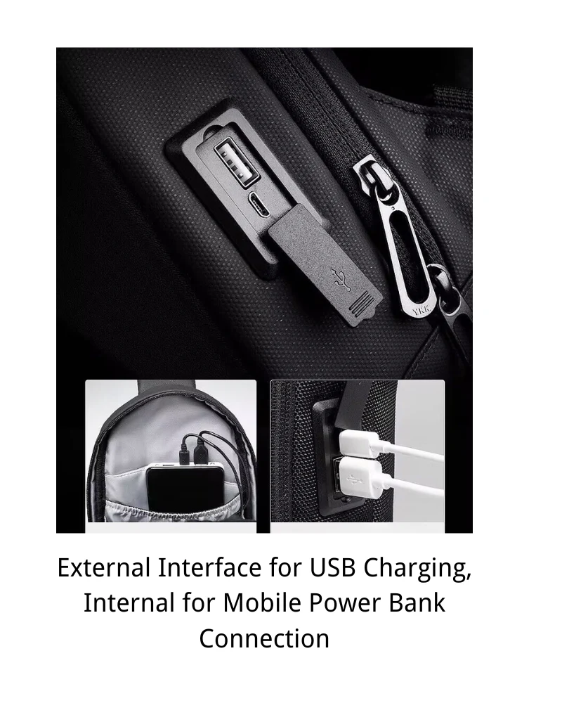 Tech Hard Shell Polyhedron Sling Backpack - Image 10