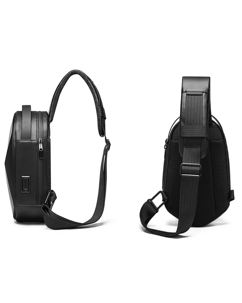 Tech Hard Shell Polyhedron Sling Backpack - Image 3