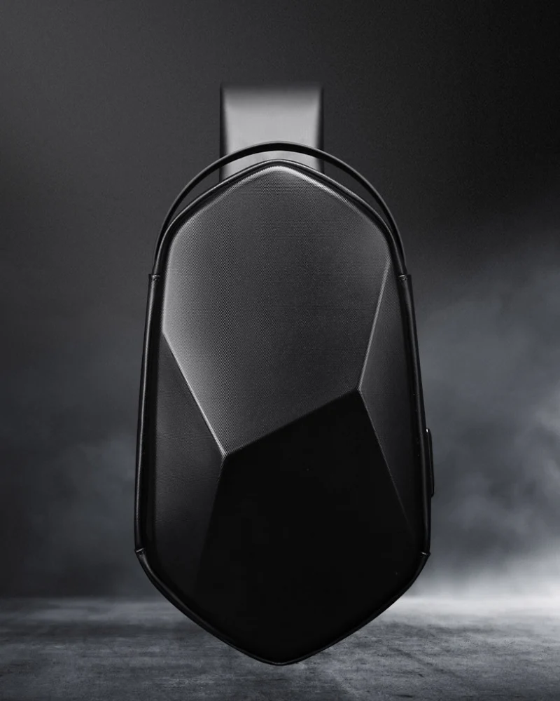 Tech Hard Shell Polyhedron Sling Backpack - Image 5