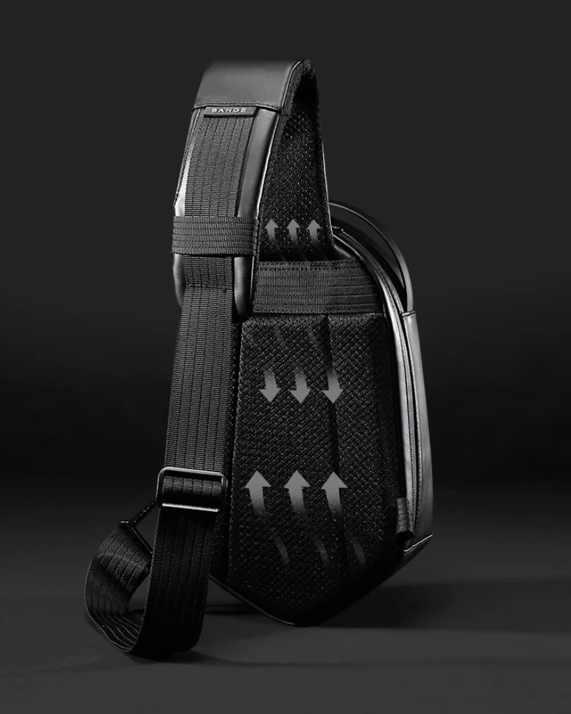 Tech Hard Shell Polyhedron Sling Backpack - Image 7