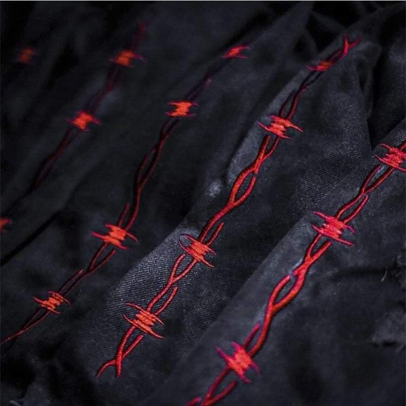 Techwear Harajuku Horns Denim Jacket - Image 9