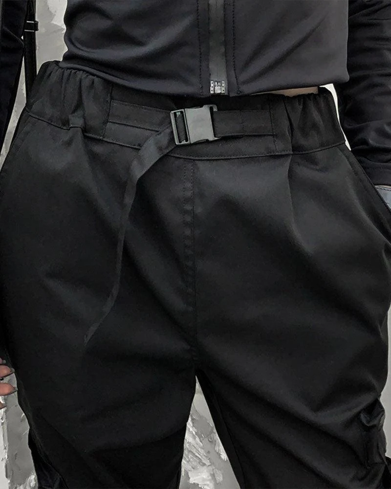 Techwear Outfits Black Jacket And Pants Set（Sold Separately） - Image 13