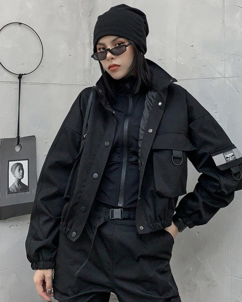 Techwear Outfits Black Jacket And Pants Set（Sold Separately） - Image 4